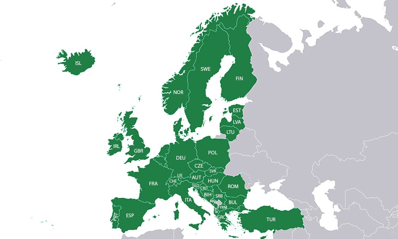 Szczegółowe mapy Europy