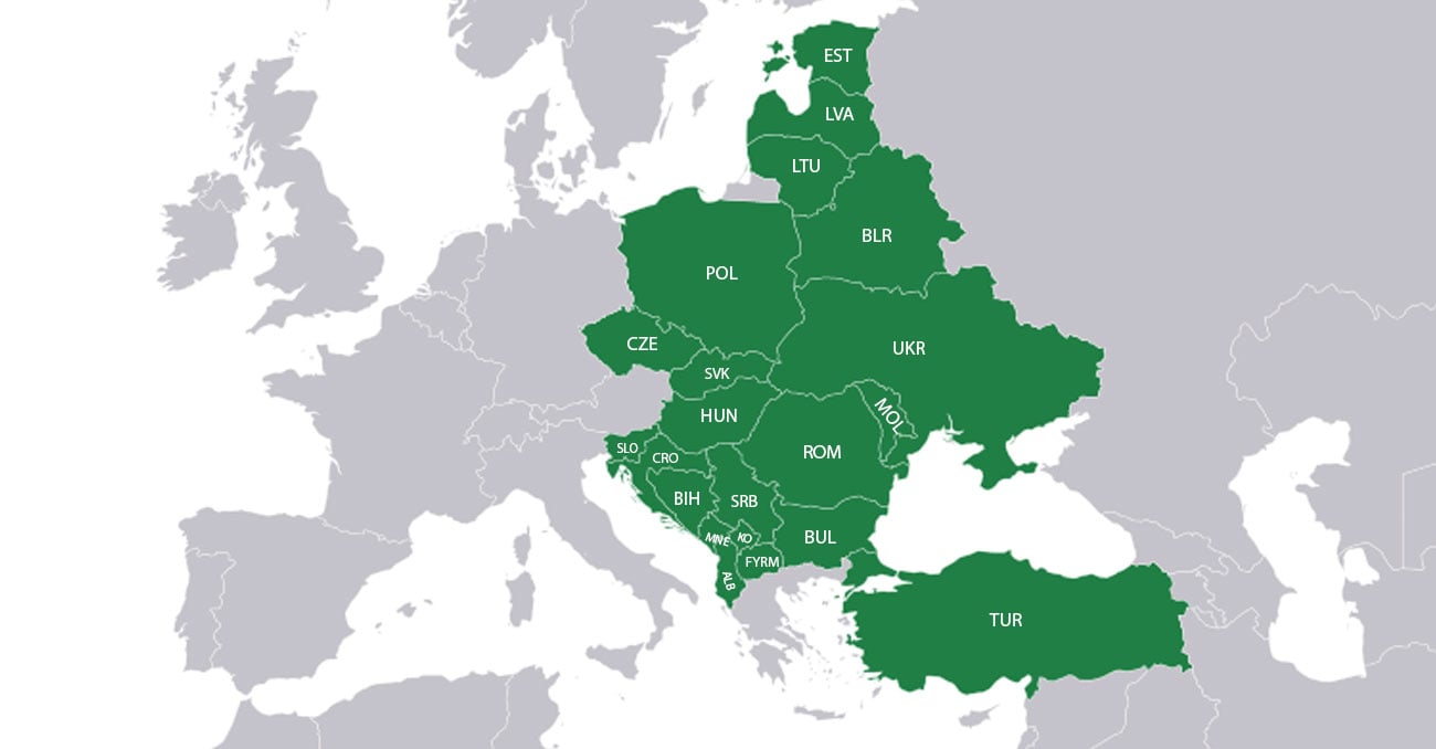 Szczegółowe mapy Europy Wschodniej