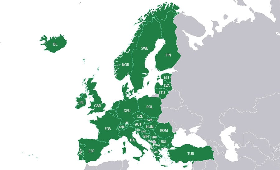 Szczegółowe mapy Europy