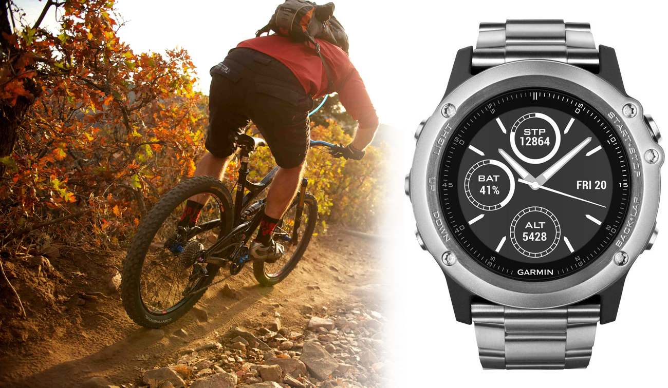 Zegarek sportowy Garmin Fenix 3 szary Nawigacja Przód