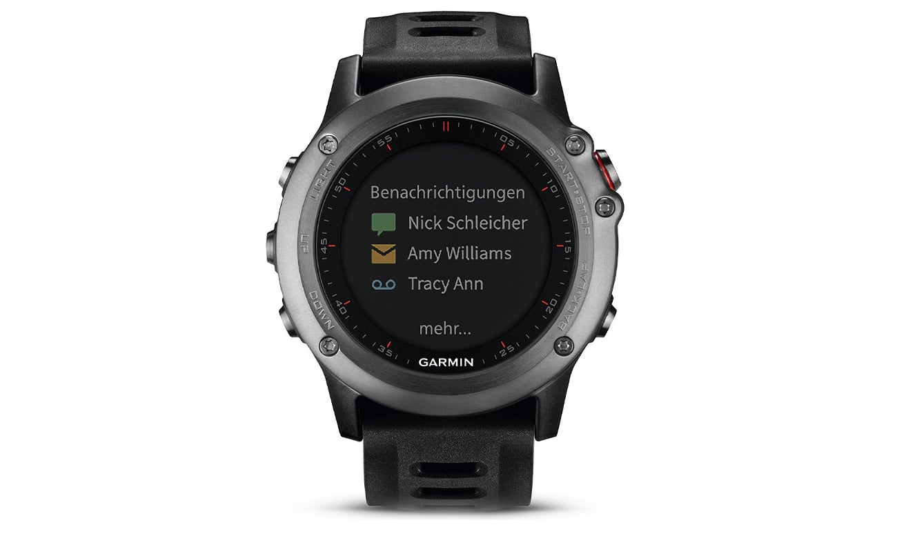 Zegarek sportowy Garmin Fenix 3 szary Pomiary Przód