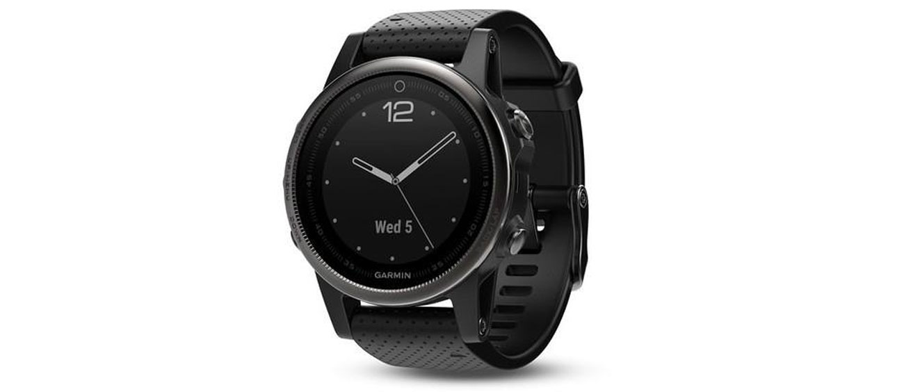 Zegarek Garmin Fenix 5S Sapphire Edition Stalowoszary z Czarnym Paskiem