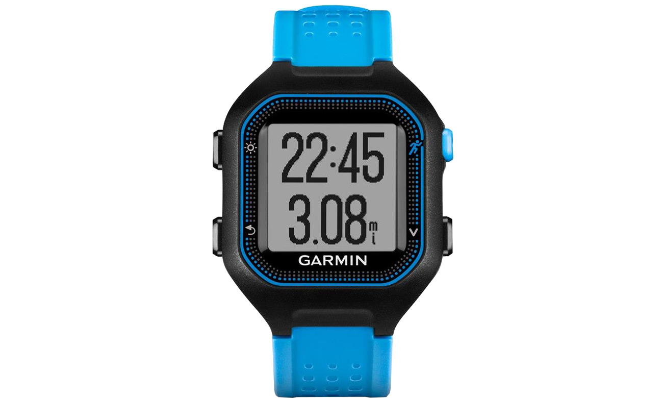Garmin Forerunner 25 czarno-niebieski widok z przodu