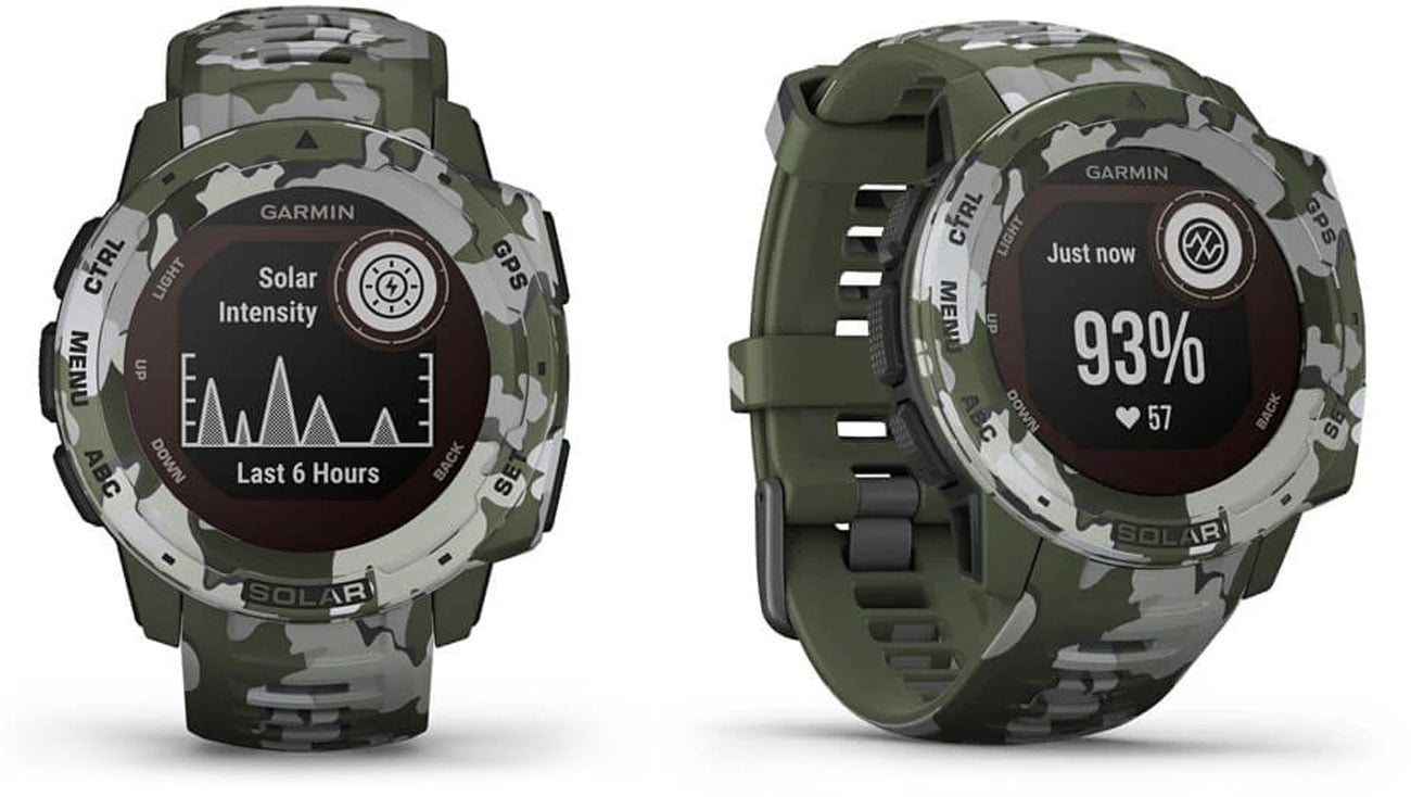 Zegarek sportowy Garmin Instinct Solar Camo Edition Zielony