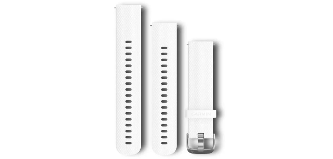 Pasek Garmin Quick Release 20 biały/stalowo-srebrny 010-12561-04