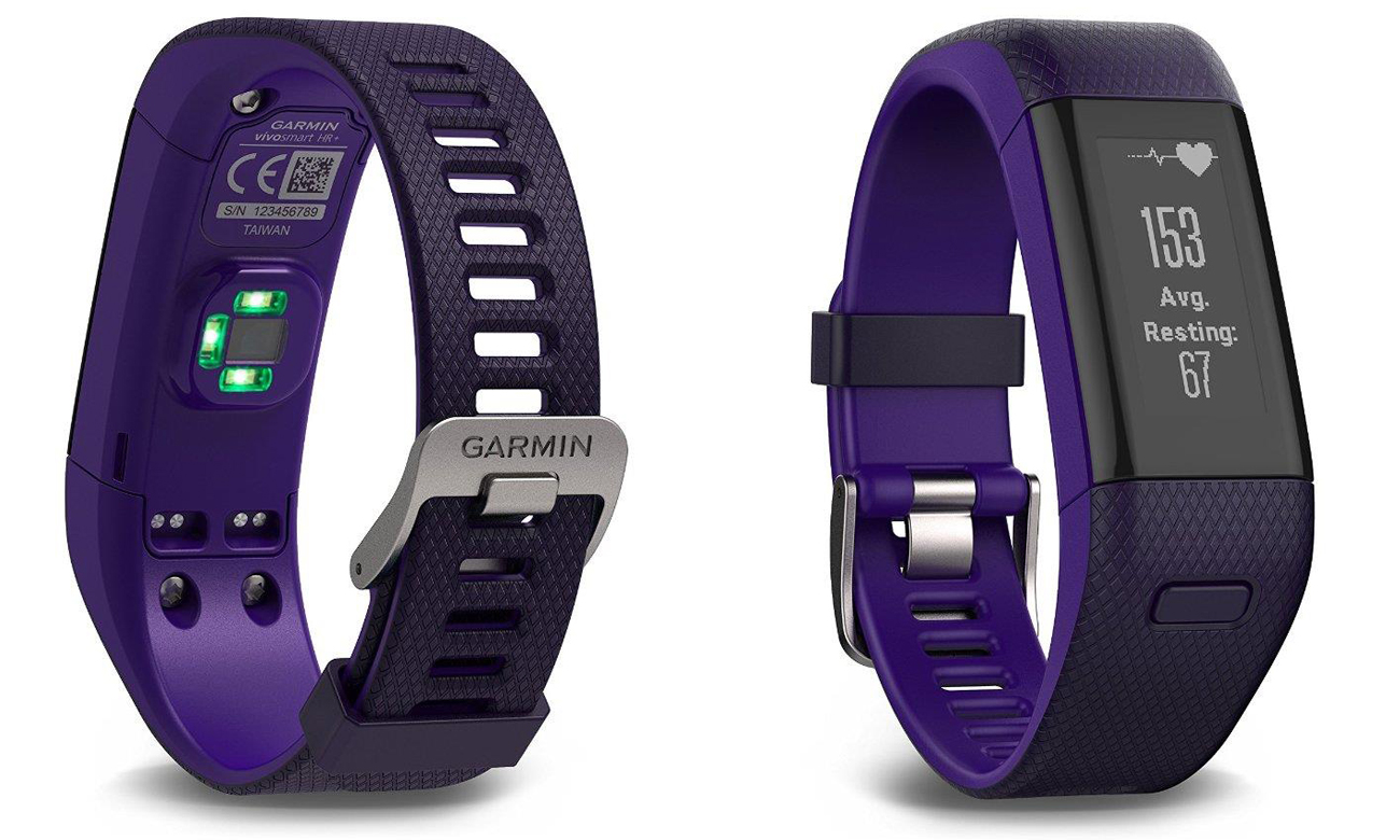 Opaska sportowa Garmin Vivosmart HR+ Fioletowy