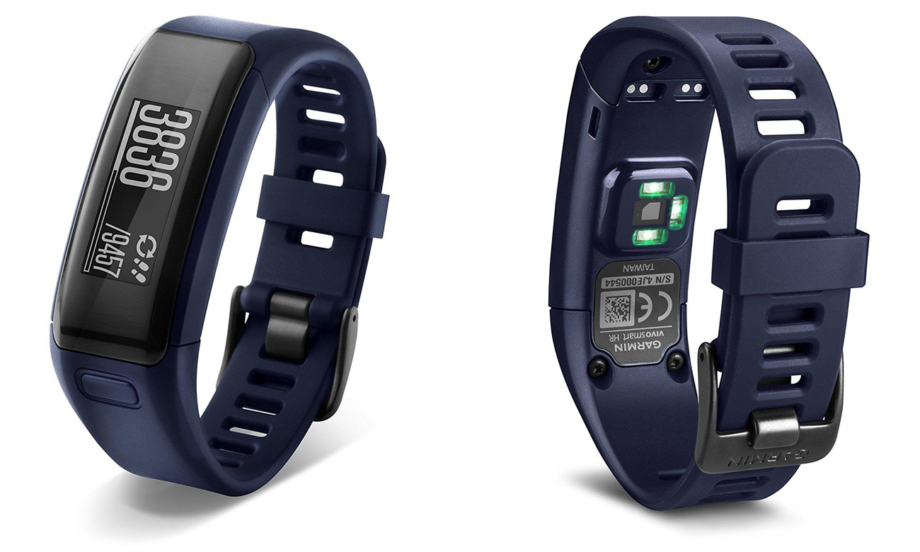 Opaska sportowa Garmin Vivosmart HR Niebieski Przód tył