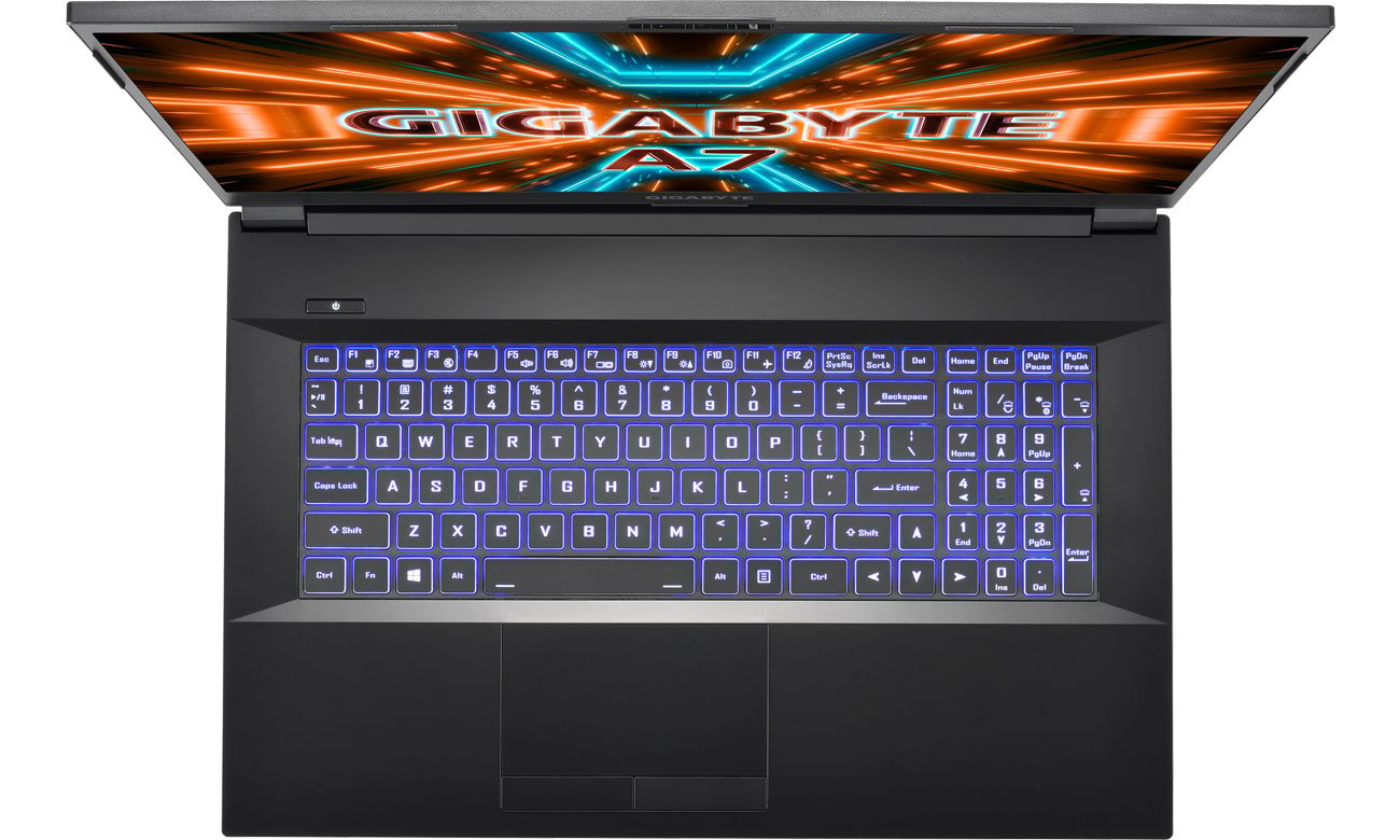 Gigabyte A7 podświetlana klawiatura