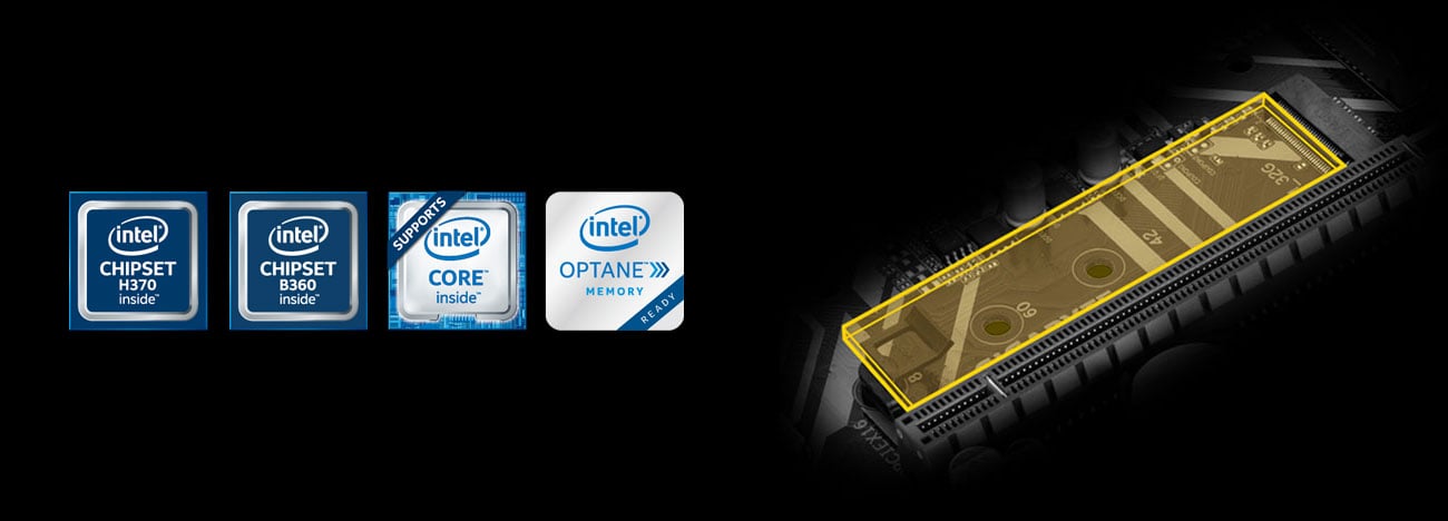 Gigabyte B360M D2V Złącze M.2 o szybkości 32 Gb/s