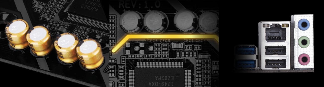 Gigabyte B360M D2V Układ audio Realtek ALC887