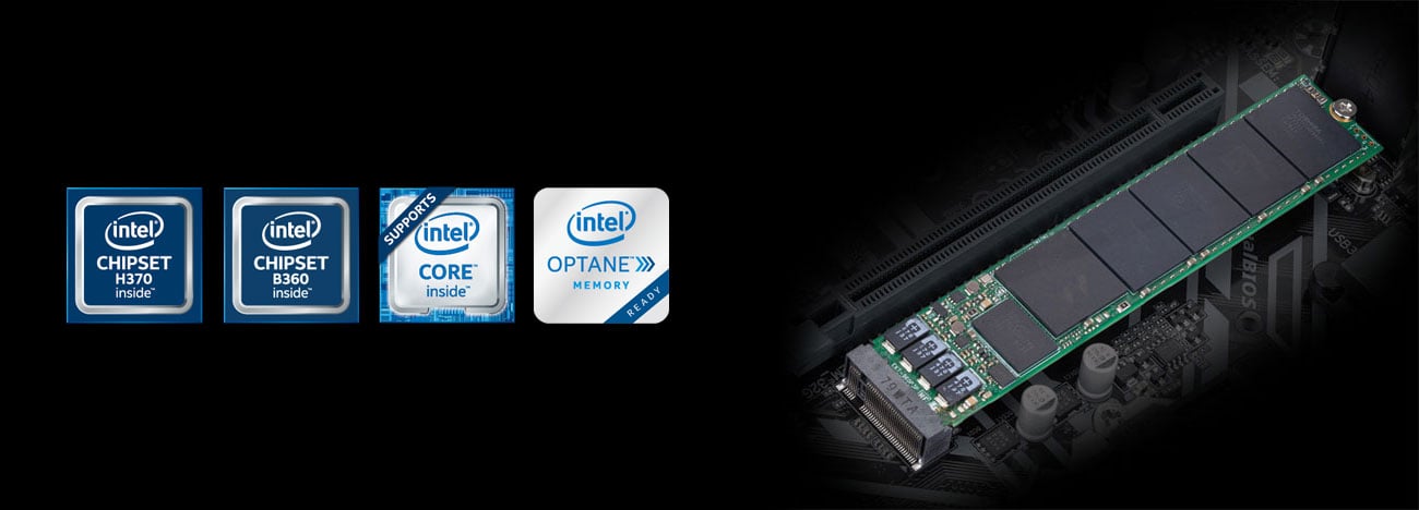 Gigabyte B360M D3H Złącze M.2 do 32 Gb/s Intel Optane