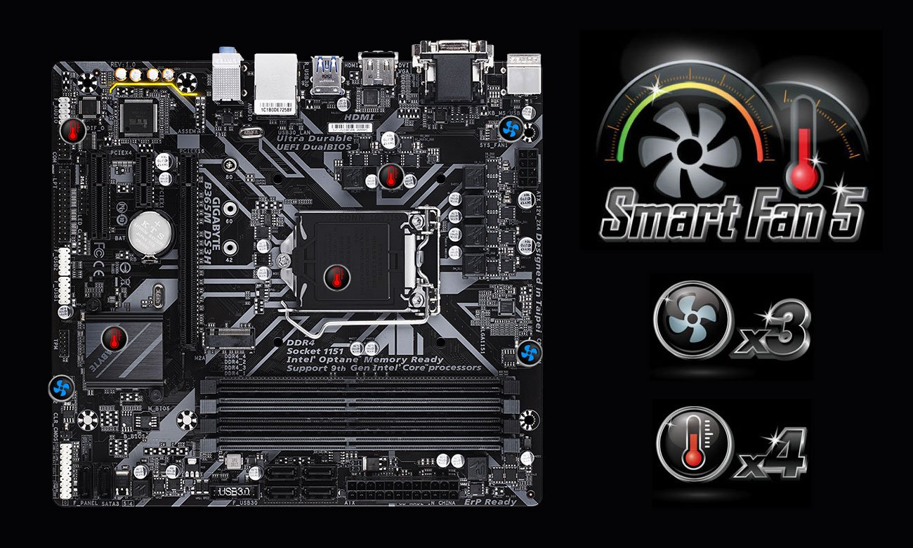 Gigabyte B365M DS3H - Smart Fan 5