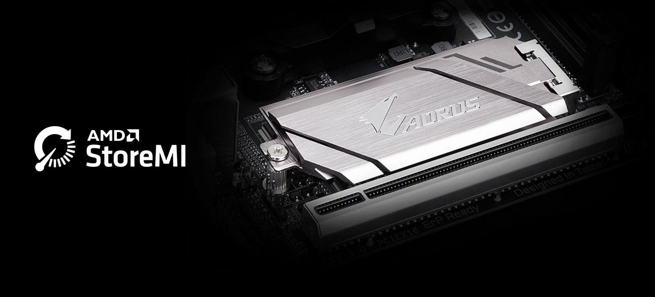 Gigabyte B450 I AORUS PRO WIFI Złącze M.2 AMD StoreMI