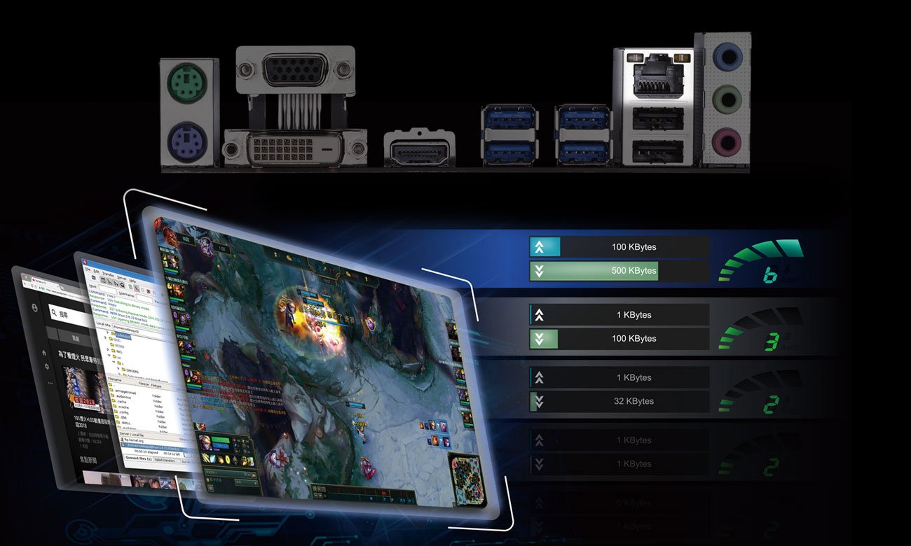 Gigabyte B450M GAMING Łączność LAN