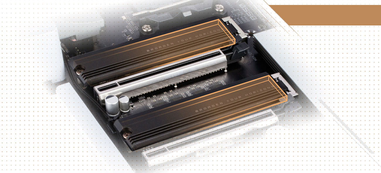 Gigabyte B550 VISION D-P - Złącza M.2