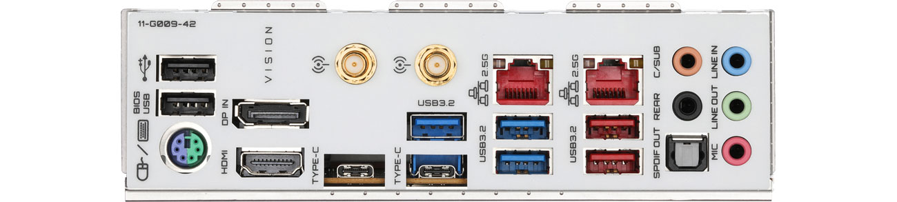 Gigabyte B550 VISION D-P - Złącza