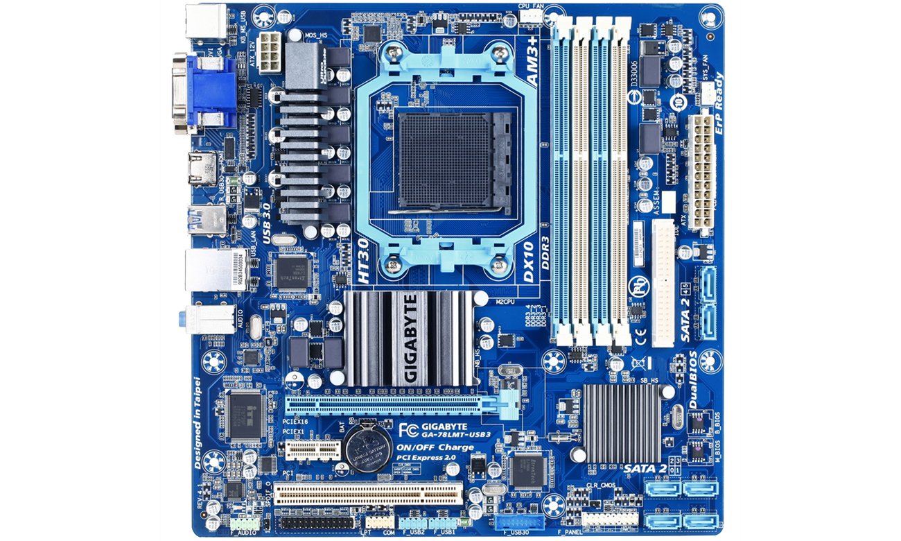 Gigabyte GA-78LMT-USB3 widok z góry