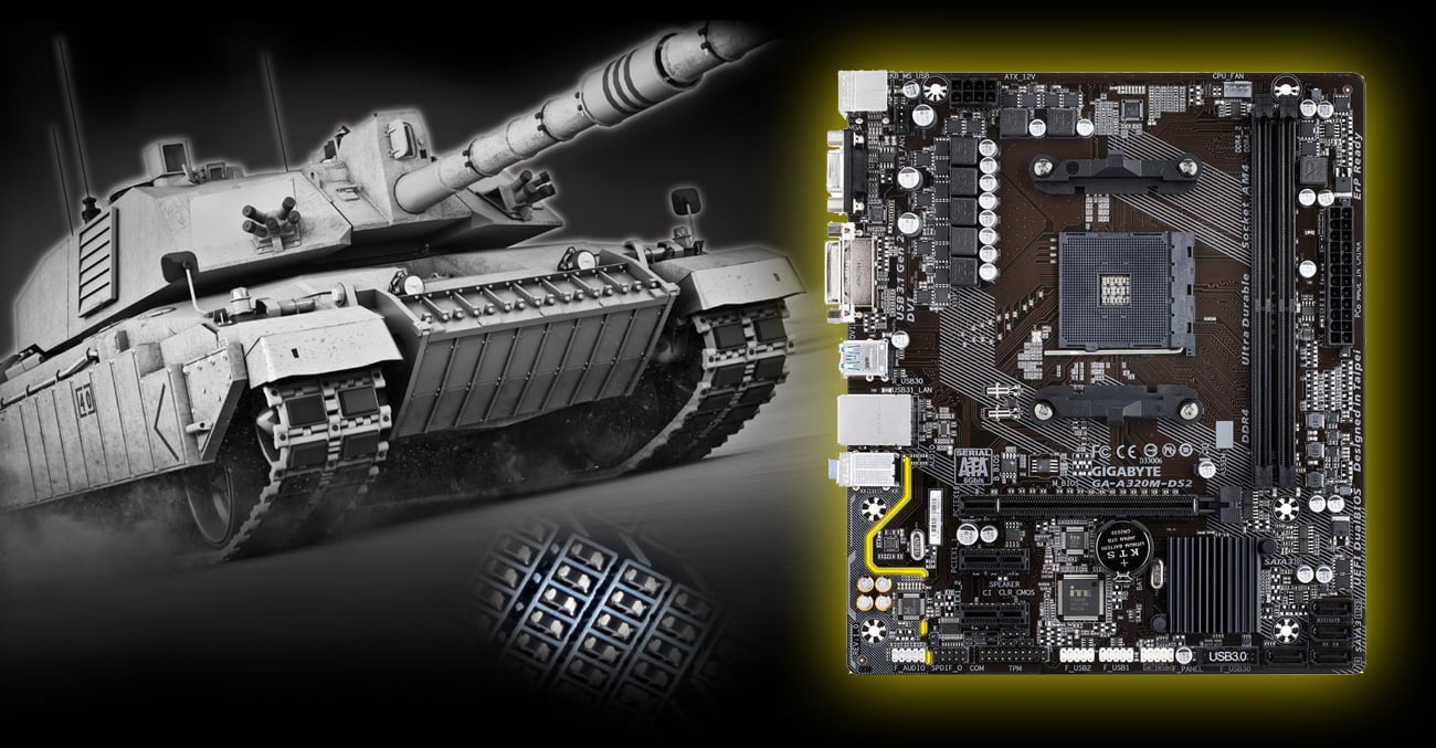 Gigabyte GA-A320M-DS2 Ochrona rezystorów