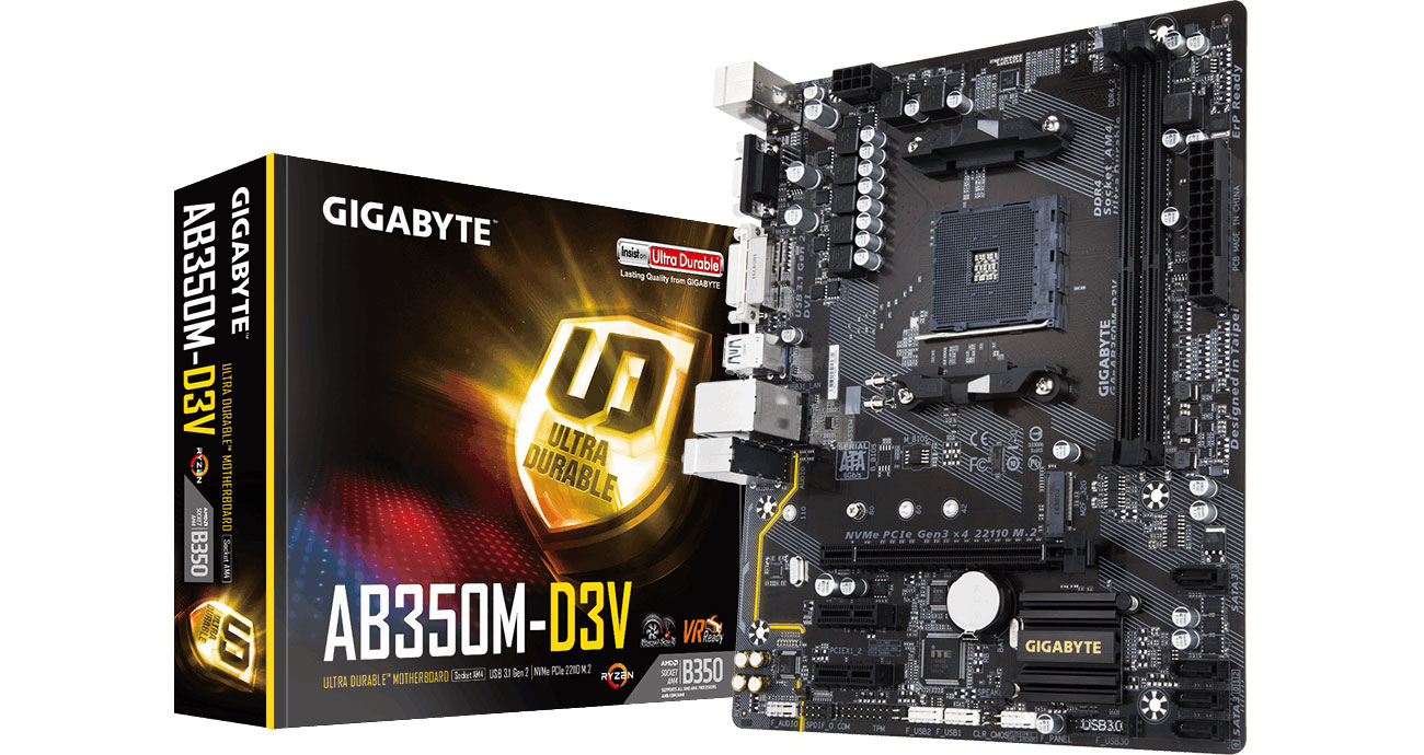 Płyta główna Socket AM4 Gigabyte GA-AB350M-D3V
