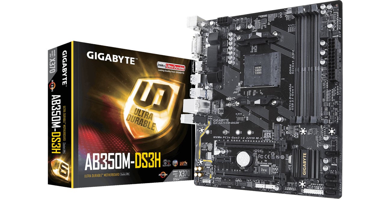 Płyta główna Socket AM4 Gigabyte GA-AB350M-DS3H