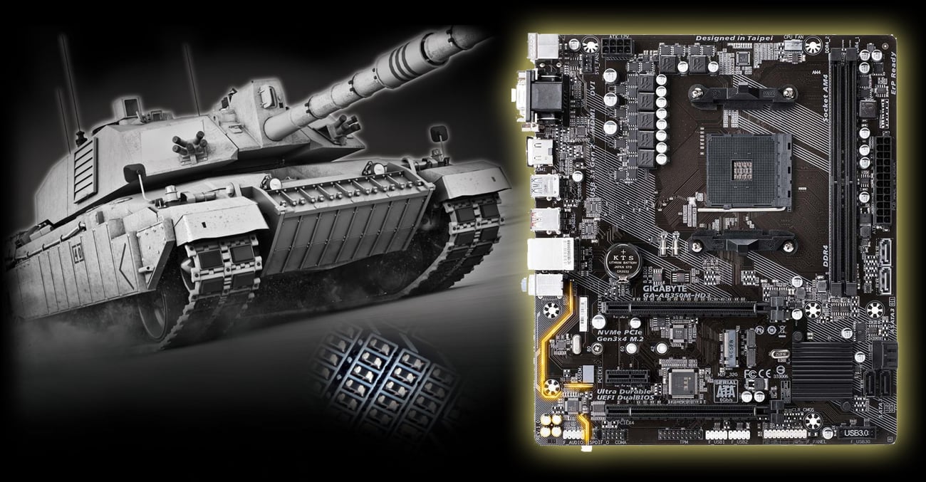 Gigabyte GA-AB350M-HD3 Ochrona rezystorów