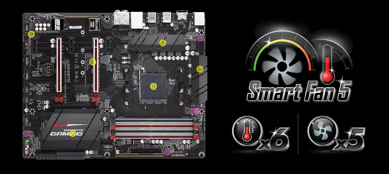 Gigabyte GA-AX370-GAMING K3 Smart Fan 5