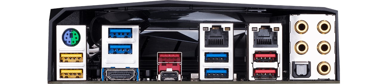 Gigabyte GA-AX370-GAMING K7 Porty i złącza