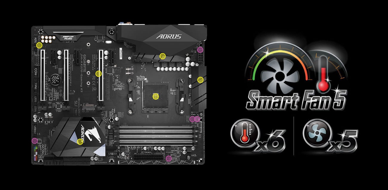 Gigabyte GA-AX370-Gaming K5 Smart Fan 5