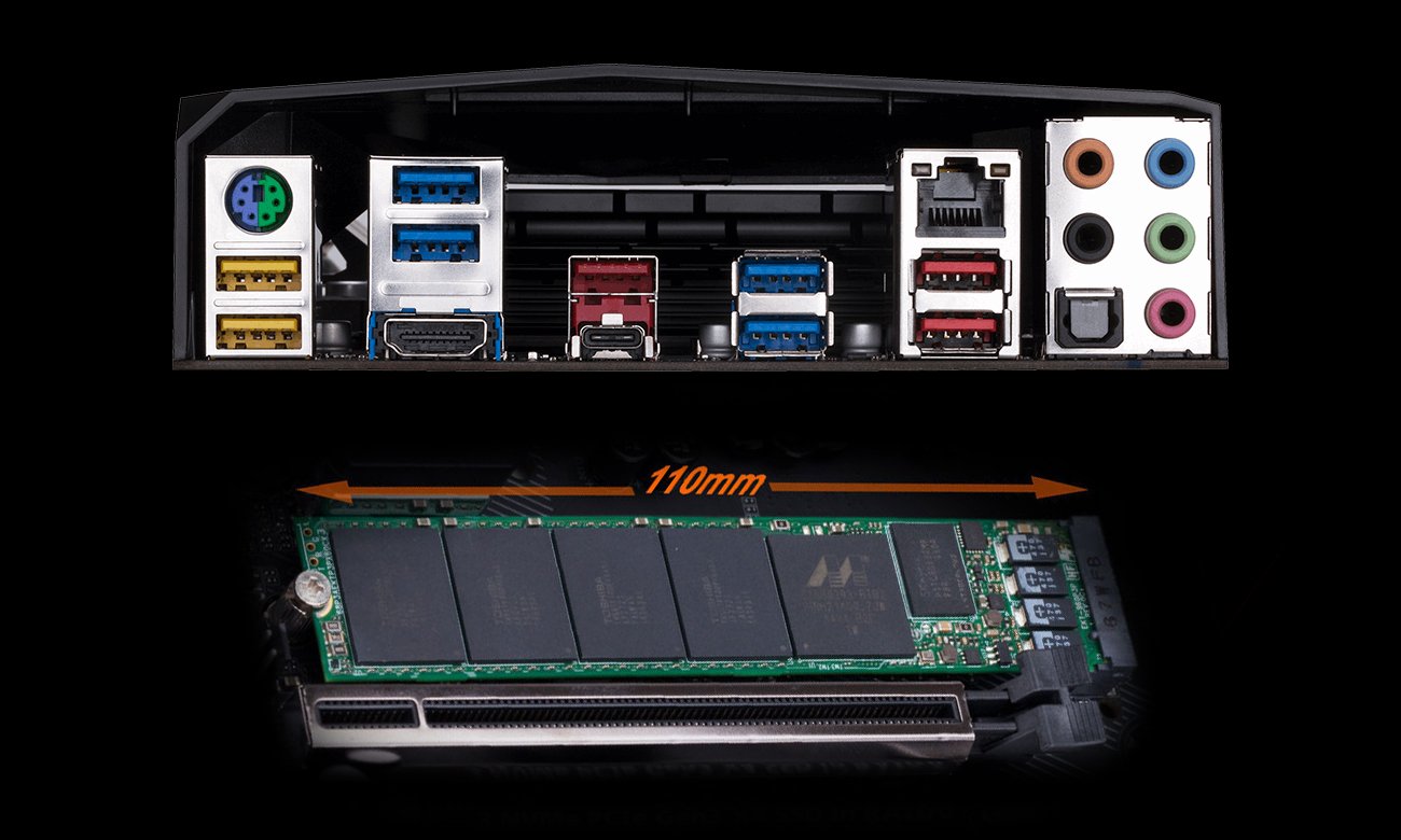 Gigabyte GA-AX370-Gaming K5 porty