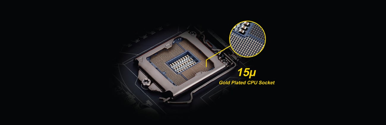 Gigabyte GA-B150M-D3H pozłacane styki procesora