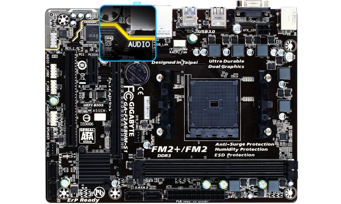 Ga-f2a68hm-s1 audio Drivers Windows 7