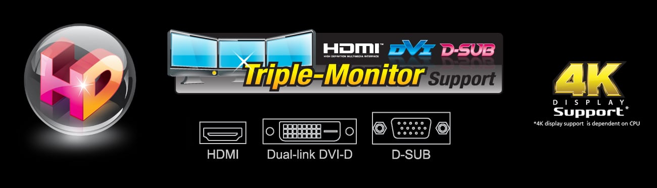 Gigabyte GA-F2A88XM-HD3P triple monitor