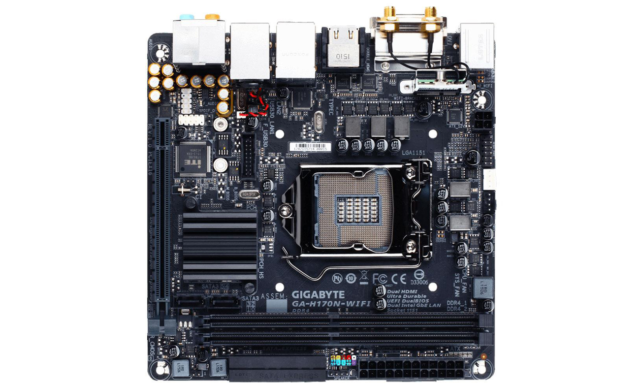 Płyta główna Socket 1151 Gigabyte GA-H170N-WIFI H170 PCI-E DDR4