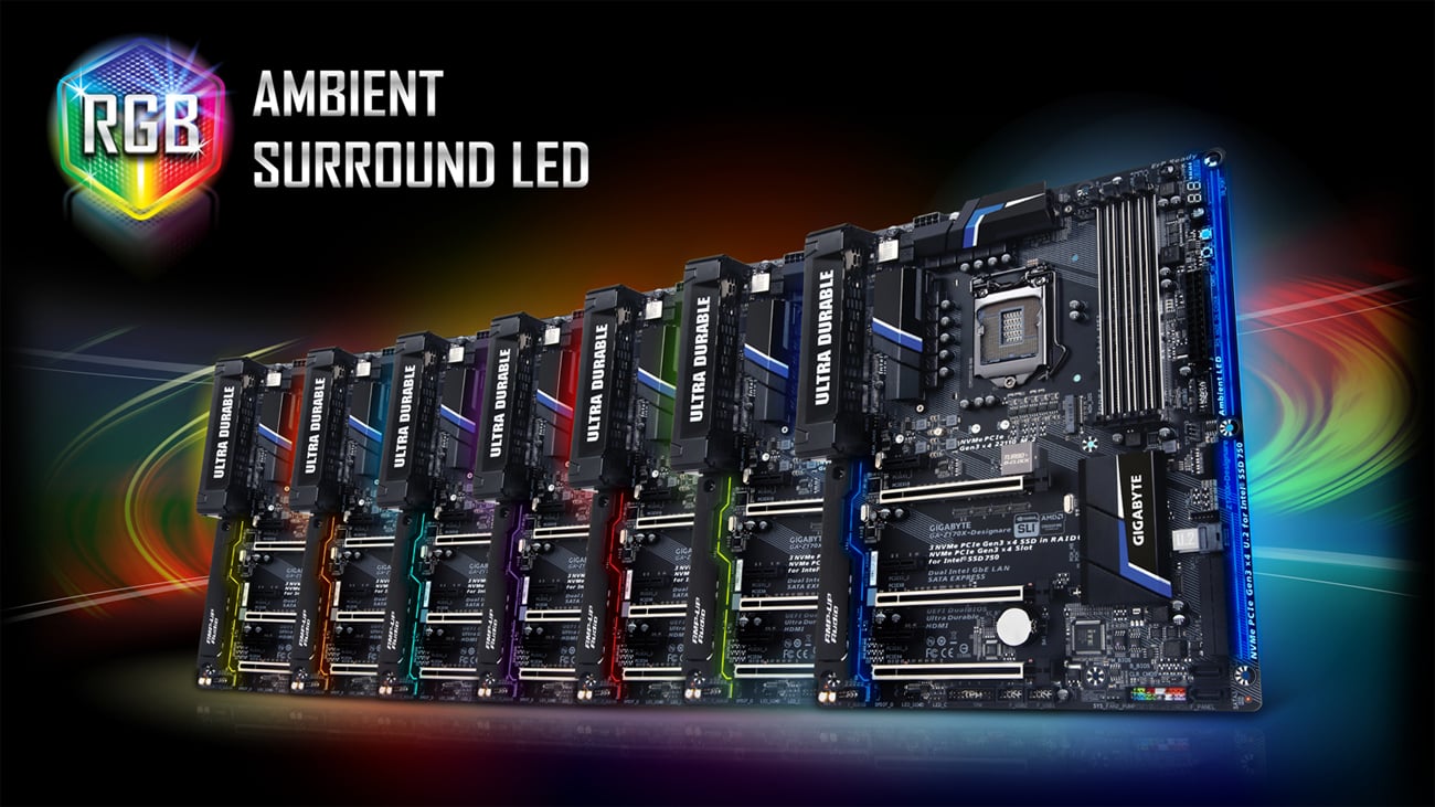 Gigabyte GA-Z170X-DESIGNARE Ambient Surround LED