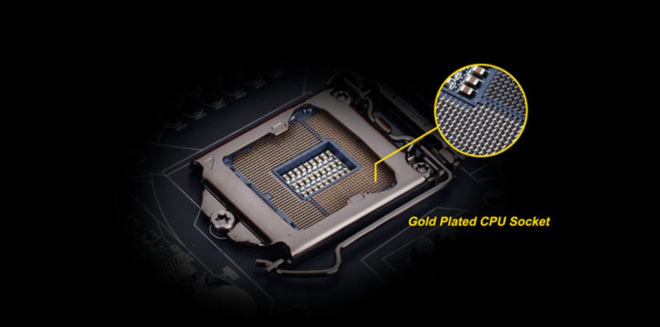 pozłacany socket CPU