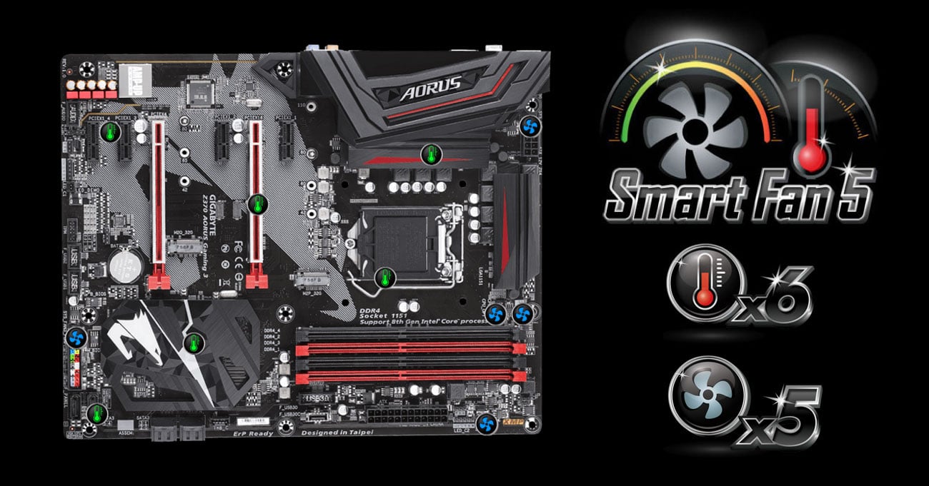 Gigabyte Z370 AORUS Gaming 3 Smart Fan 5