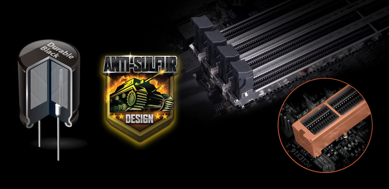 Gigabyte Z370 AORUS Gaming 5 PCIe Armor Anti-Sulfur Durable Black