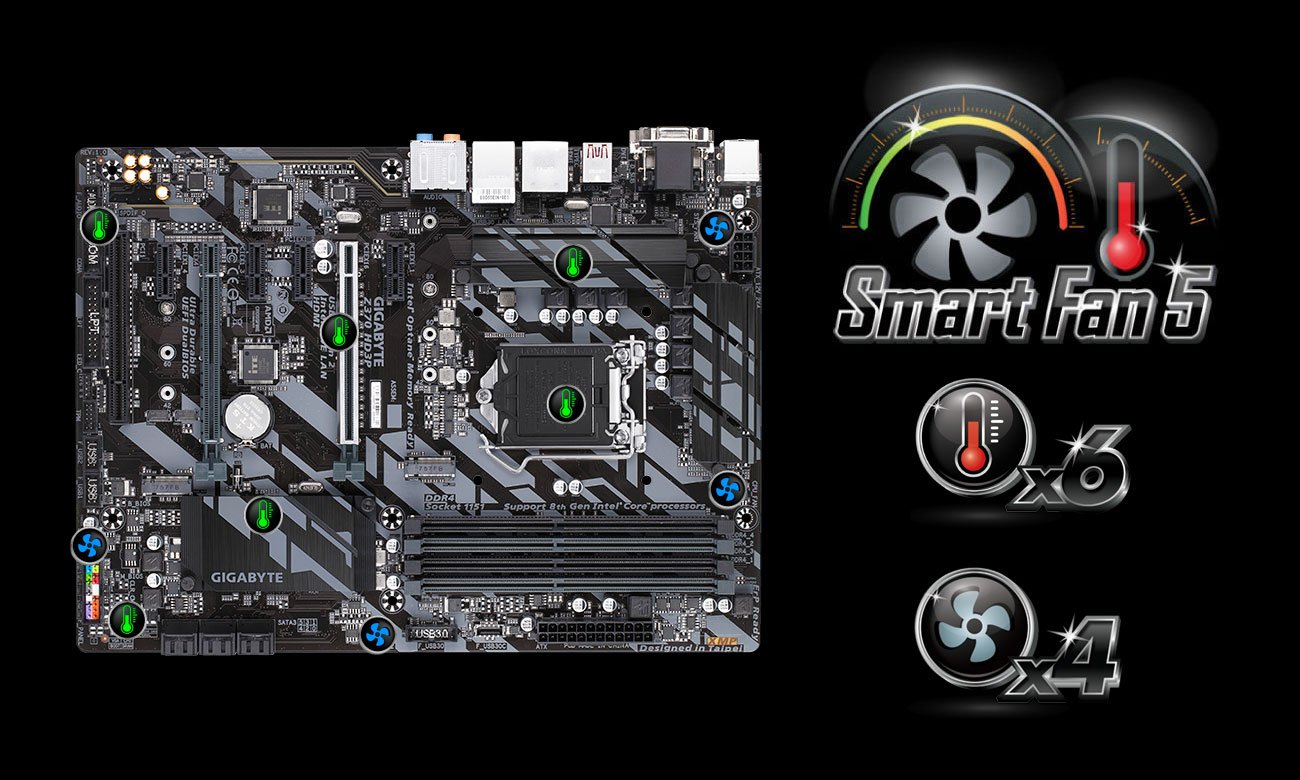 Gigabyte Z370 HD3P Smart Fan 5