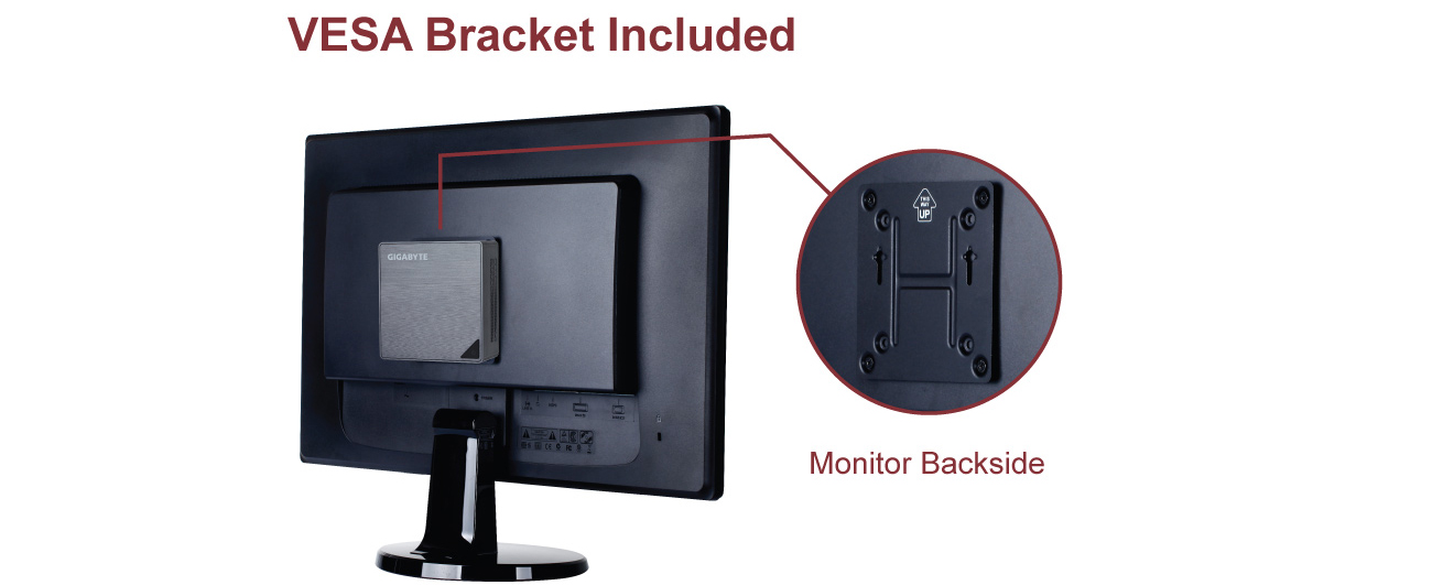 Gigabyte BRIX GB-BSi3HA-6100 Standard VESA