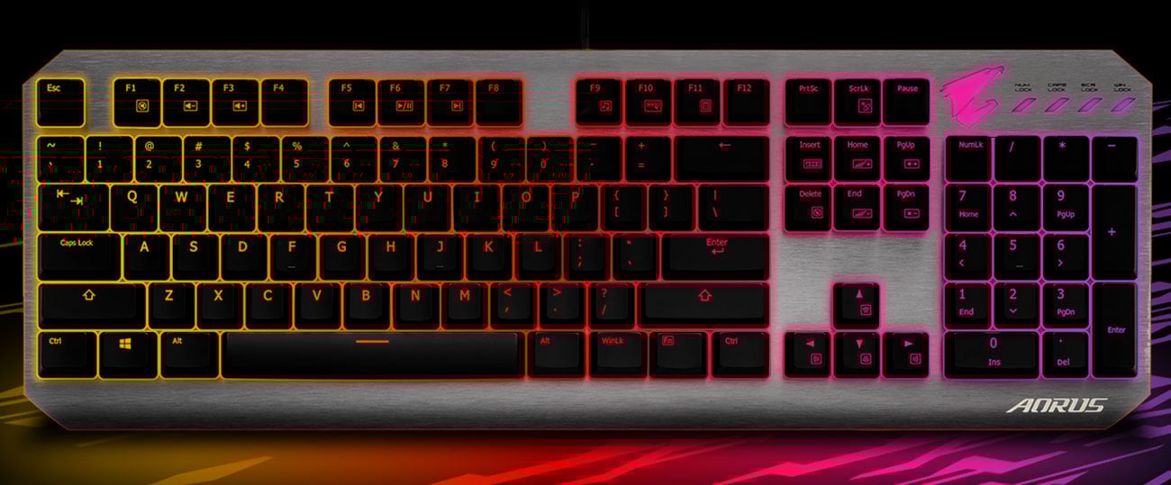 Gigabyte AORUS K7 Podświetlenie RGB Fusion
