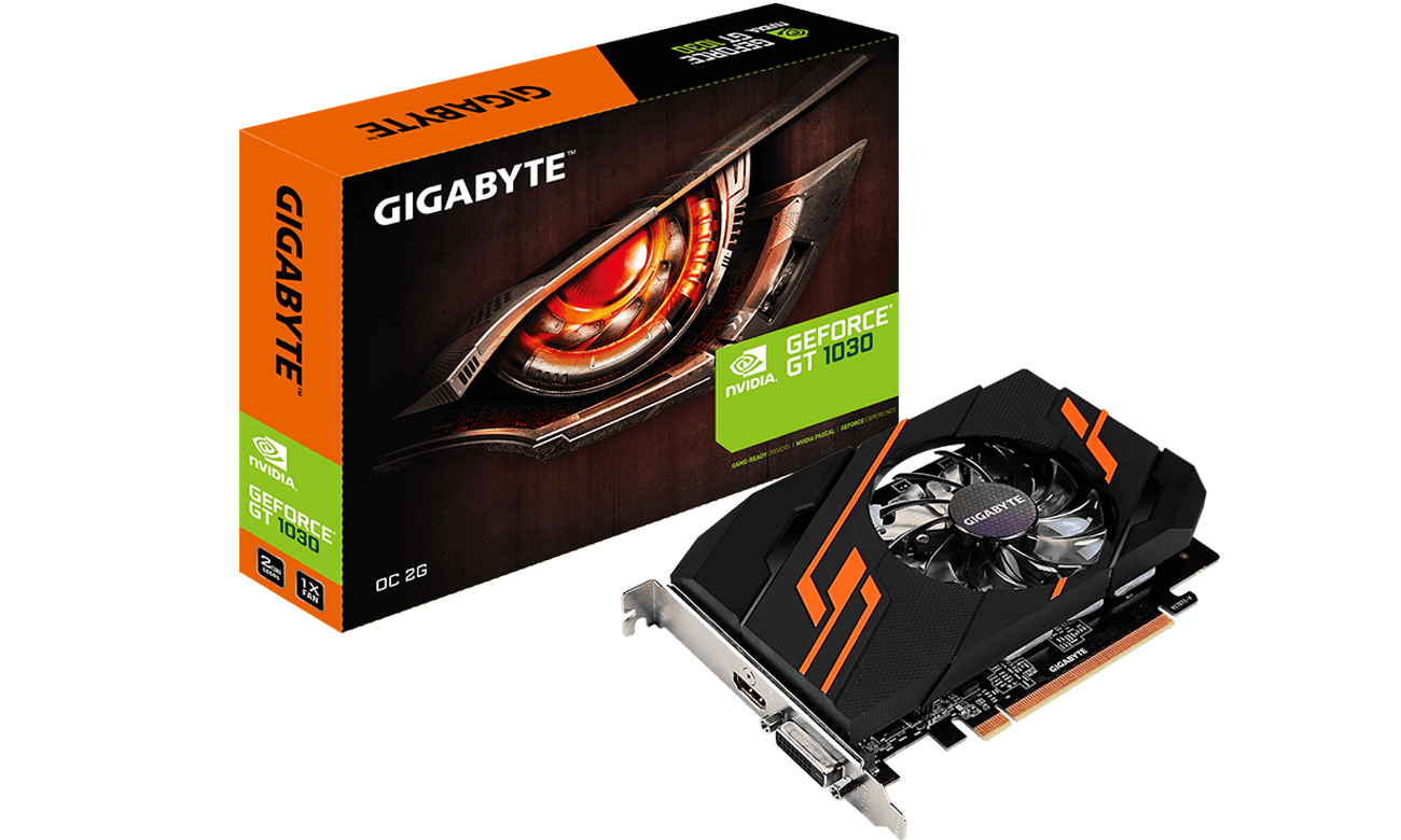 Die Grafikkarte für Spieler GIGABYTE GeForce GT 1030 OC 2GB GDDR5