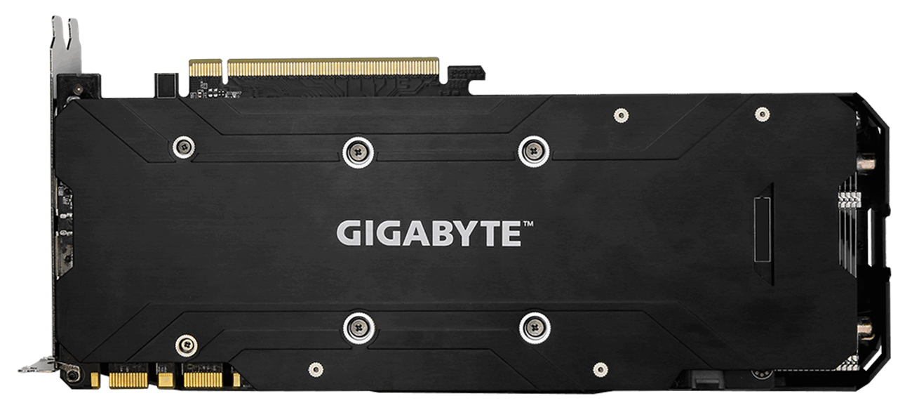 Stylowy backplate z logo Gigabyte