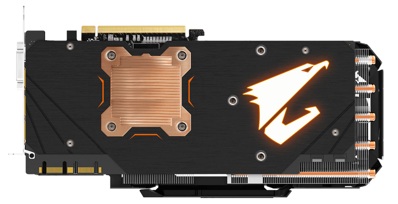 Aorus GeForce GTX 1080 Xtreme Edition Kompozytowe ciepłowody