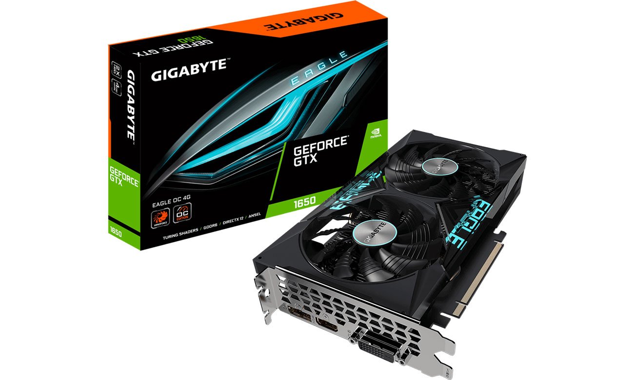 Karta graficzna NVIDIA Gigabyte GeForce GTX 1650 D6 EAGLE OC 4GB GDDR6 GV-N1656EAGLE OC-4GD