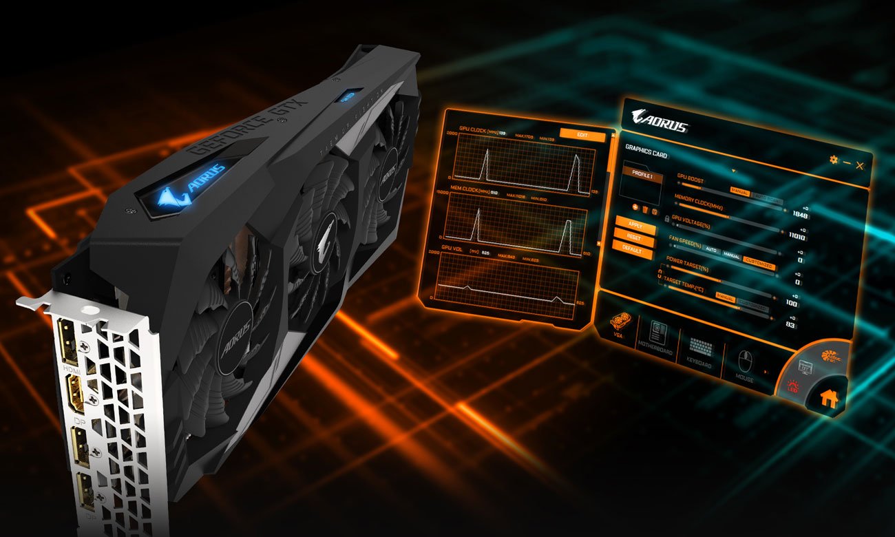 Aorus engine как настроить вентиляторы на видеокарте