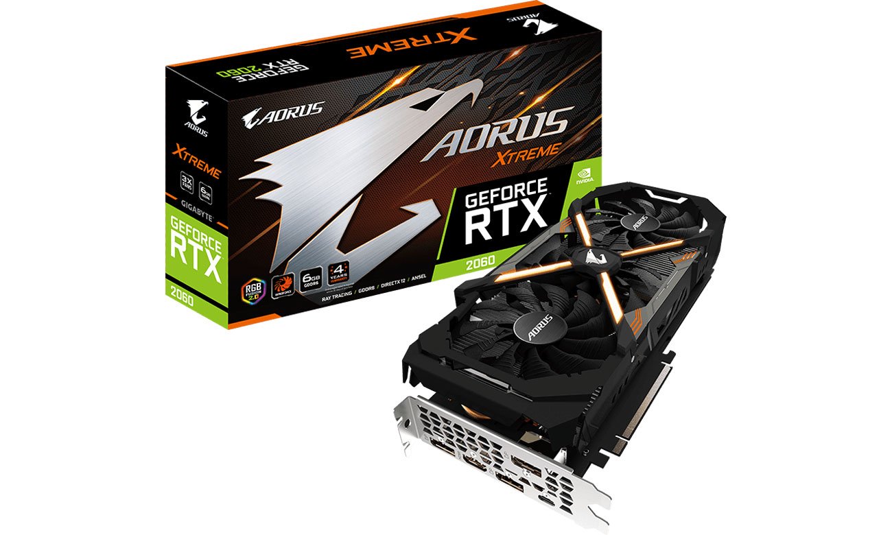 Karta graficzna NVIDIA Gigabyte GeForce RTX 2060 XTREME AORUS 6GB GDDR6 GV-N2060AORUS X-6GC
