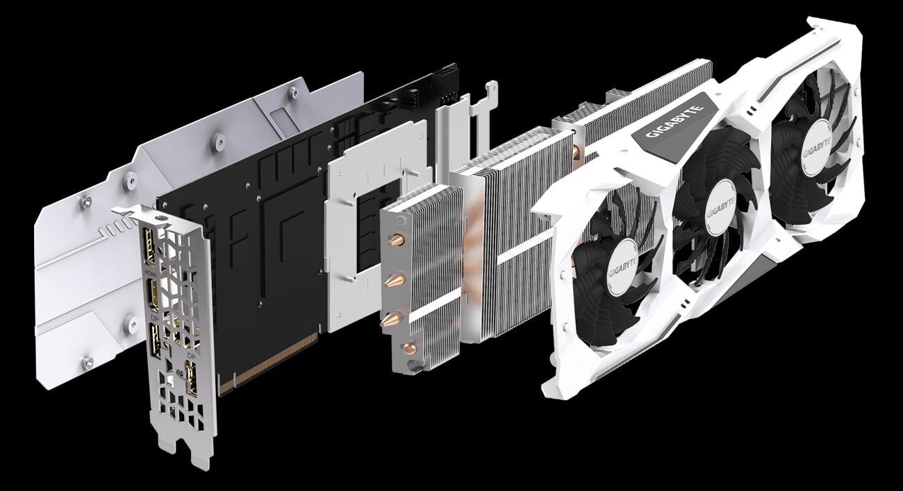 Gigabyte GeForce RTX 2060 SUPER GAMING OC 3X WHITE - Chłodzenie Windforce 3X