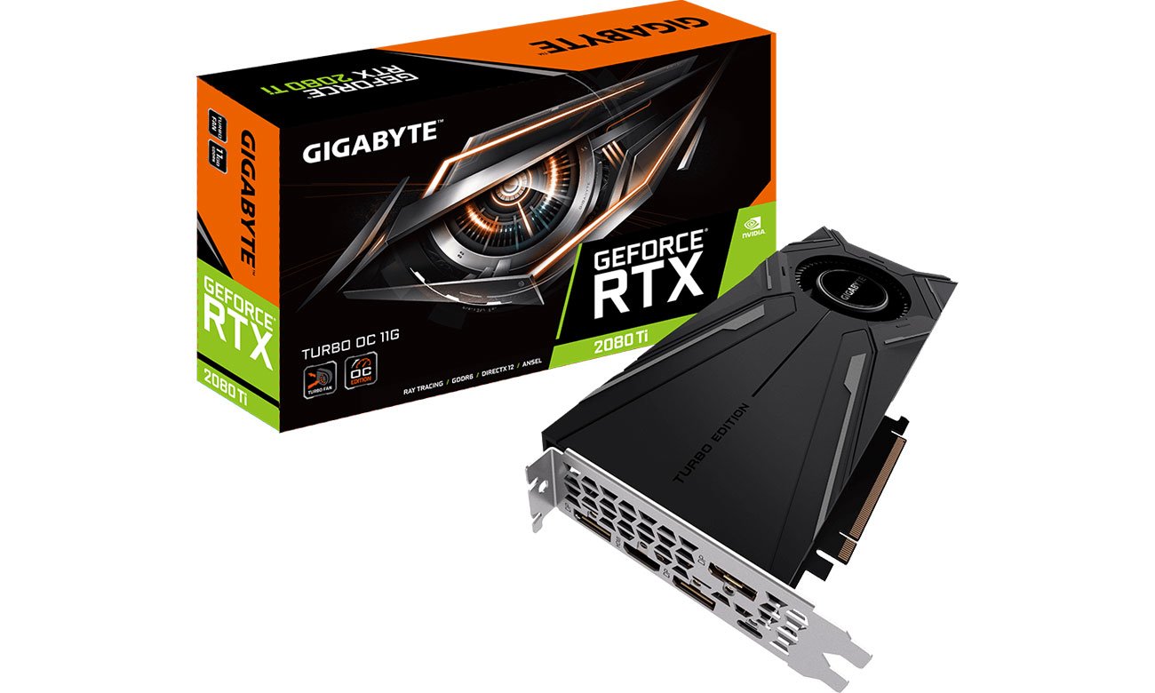 Karta graficzna Gigabyte GeForce RTX 2080 Ti Turbo OC 11GB GDDR6 GV-N208TTURBO OC-11GC