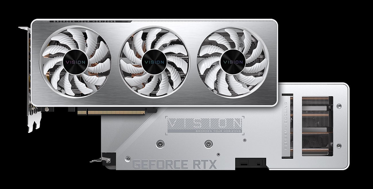 Gigabyte GeForce RTX 3060 Ti VISION OC LHR Chłodzenei Windforce 3X