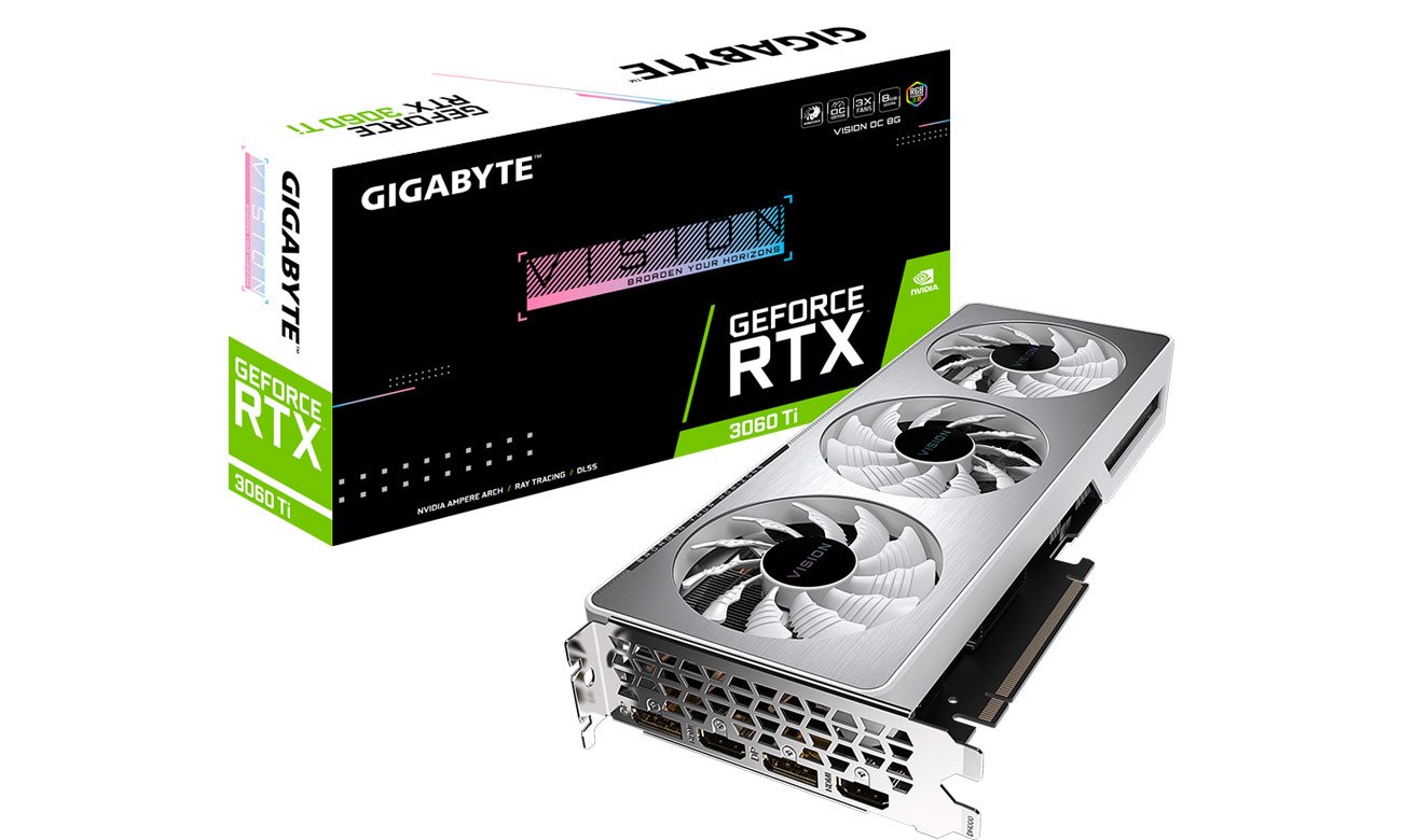 Gigabyte GeForce RTX 3060 Ti VISION OC 8 ГБ GDDR6 GV-N306TVISION OC-8GD